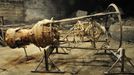 A rusty V2 rocket engine in the underground production facilities of the Nazi concentration camp Dora-Mittelbau (Nordhausen, Thuringia, Germany). V1's and V2's were produ