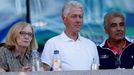 Tenis, US Open 2013: Bill Clinton (uprostřed)