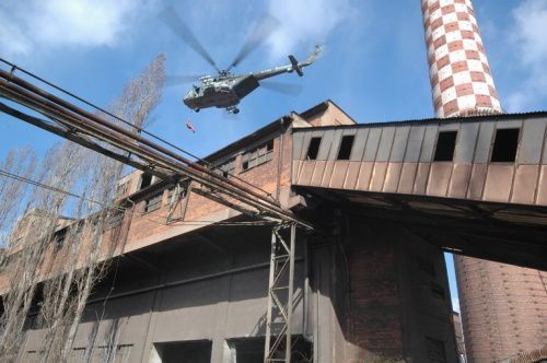 Záchranáři na komíně