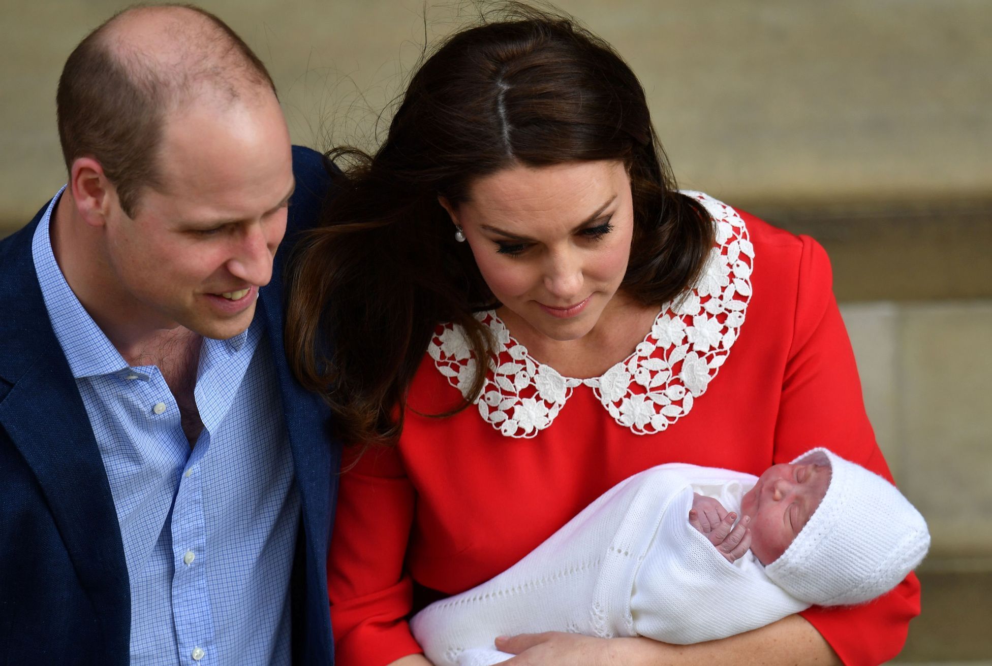 William, Kate a nově narozený chlapec
