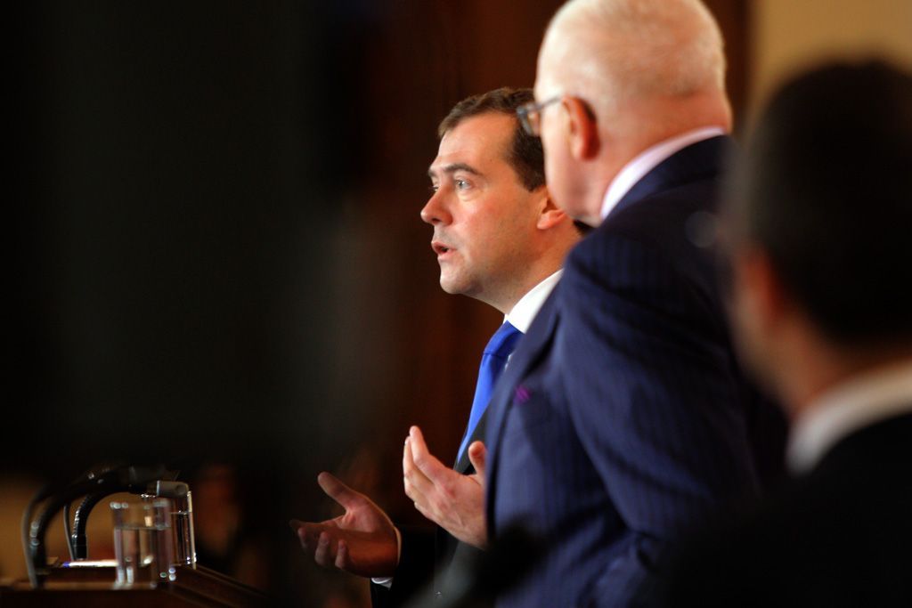 Dmitrij Medvěděv v Praze. Den druhý