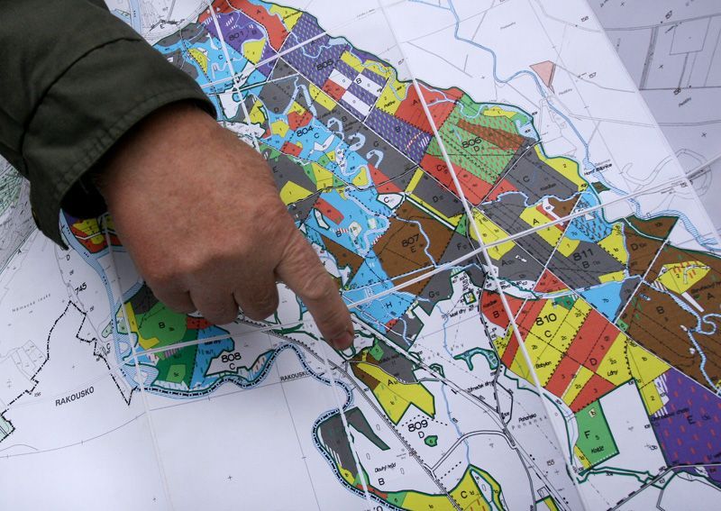 Porostní mapa polesí Soutok