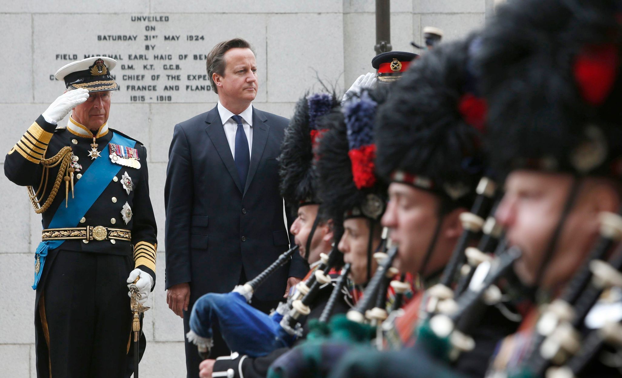 100. výročí, 1. světová válka, Skotsko, Glasgow, princ Charles, britský premiér David Cameron