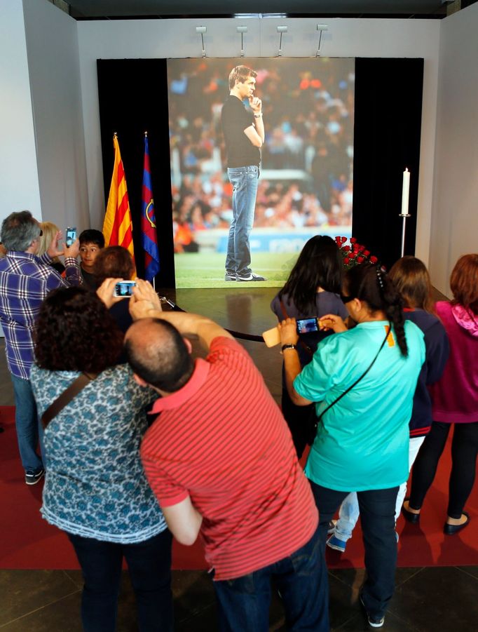 Pieta v Barceloně za zemřelého trenéra Tita Vilanovu