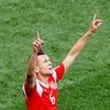 Denis Čeryšev z Ruska slaví gól na 2:0 v zápase se Saúdskou Arábií na MS 2018