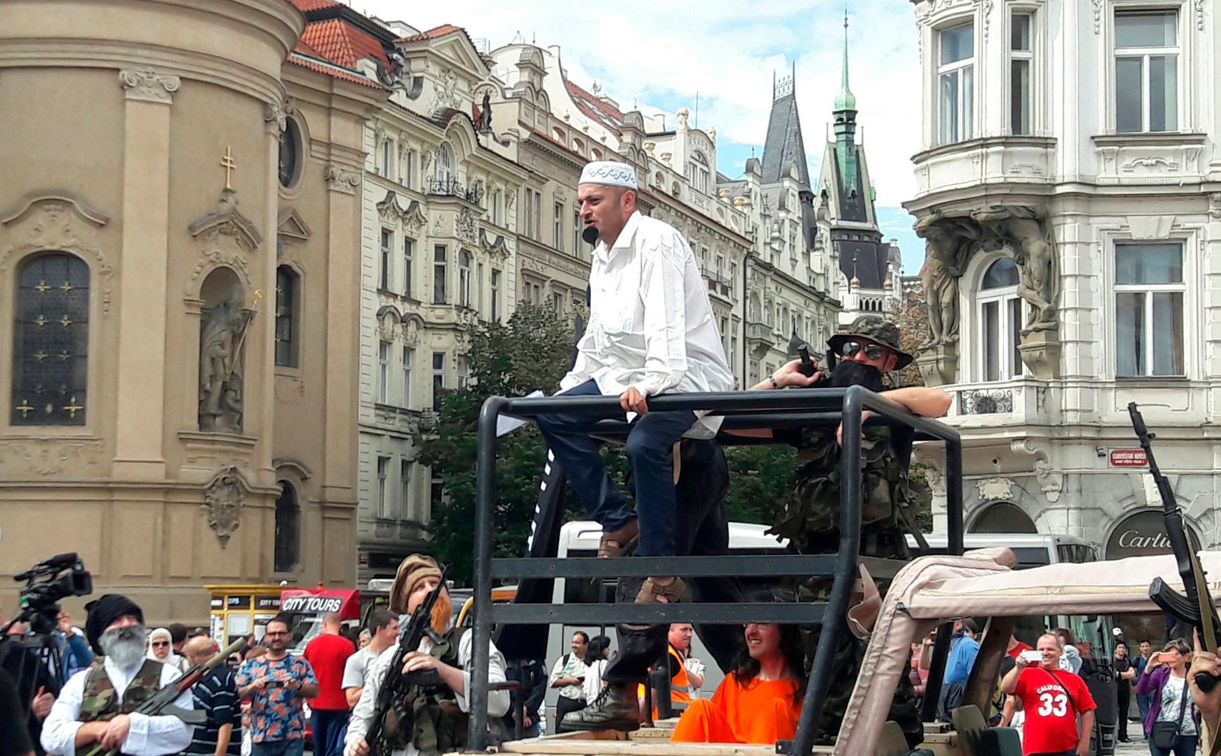 Martin Konvička na Staroměstském náměstí