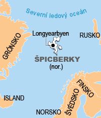 Mapa - Špicberky
