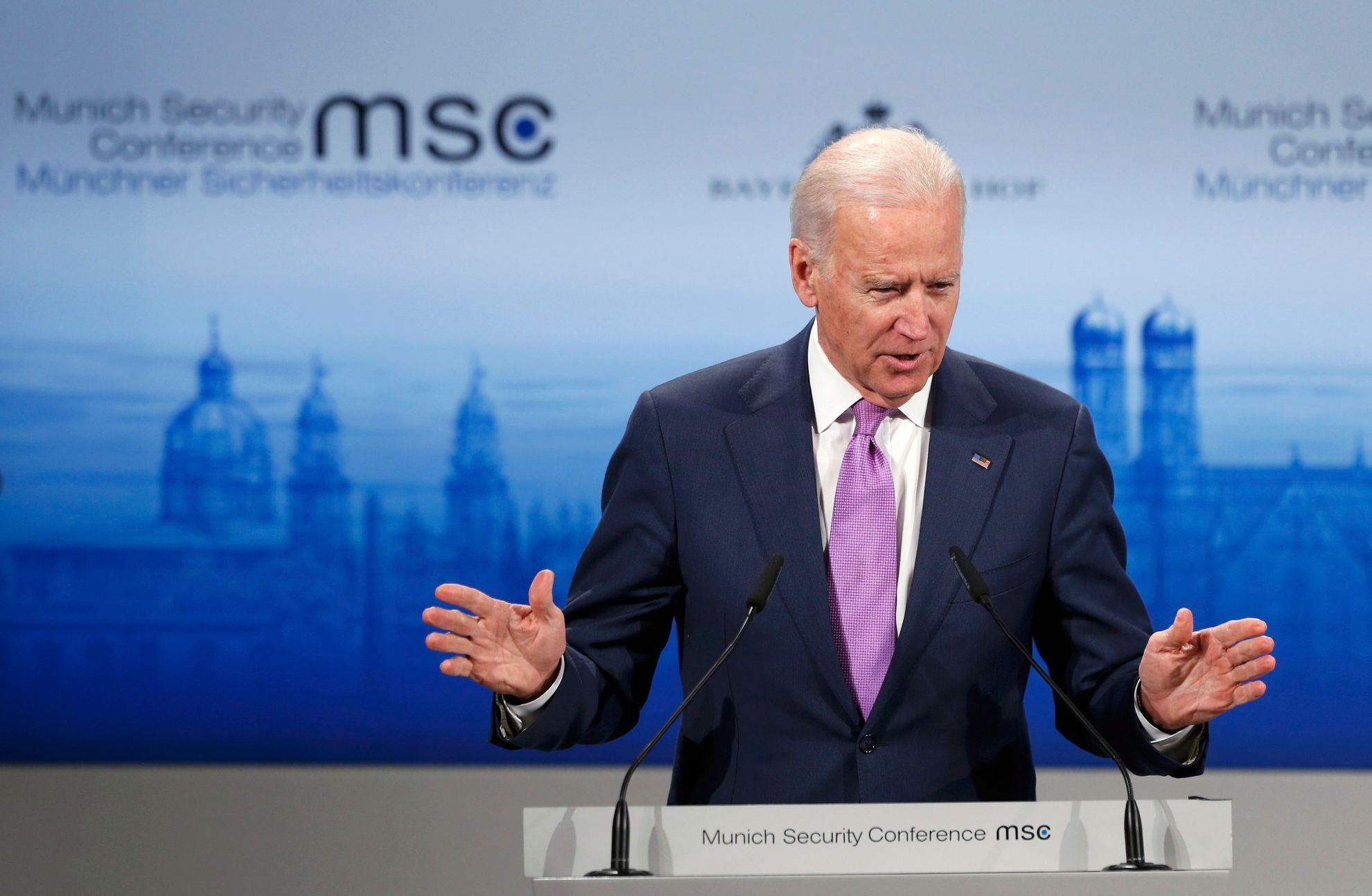 Viceprezident USA Joe Biden v Mnichově na konferenci