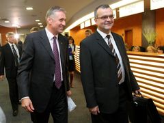 Kongres ODS: Mirek Topolánek a Miroslav Kalousek