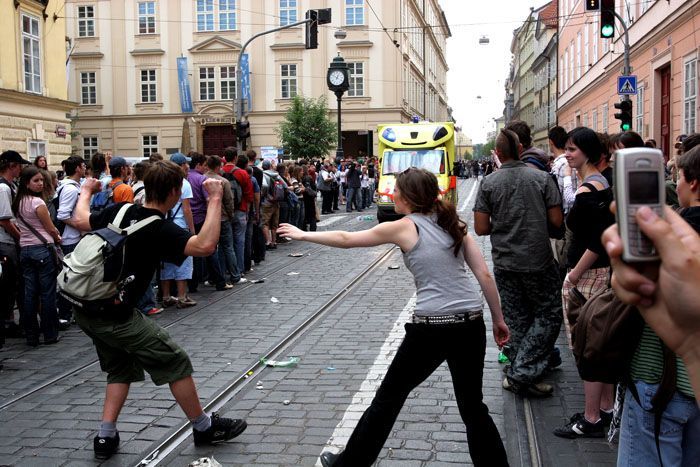 Studenti demostrovali proti státní maturitě