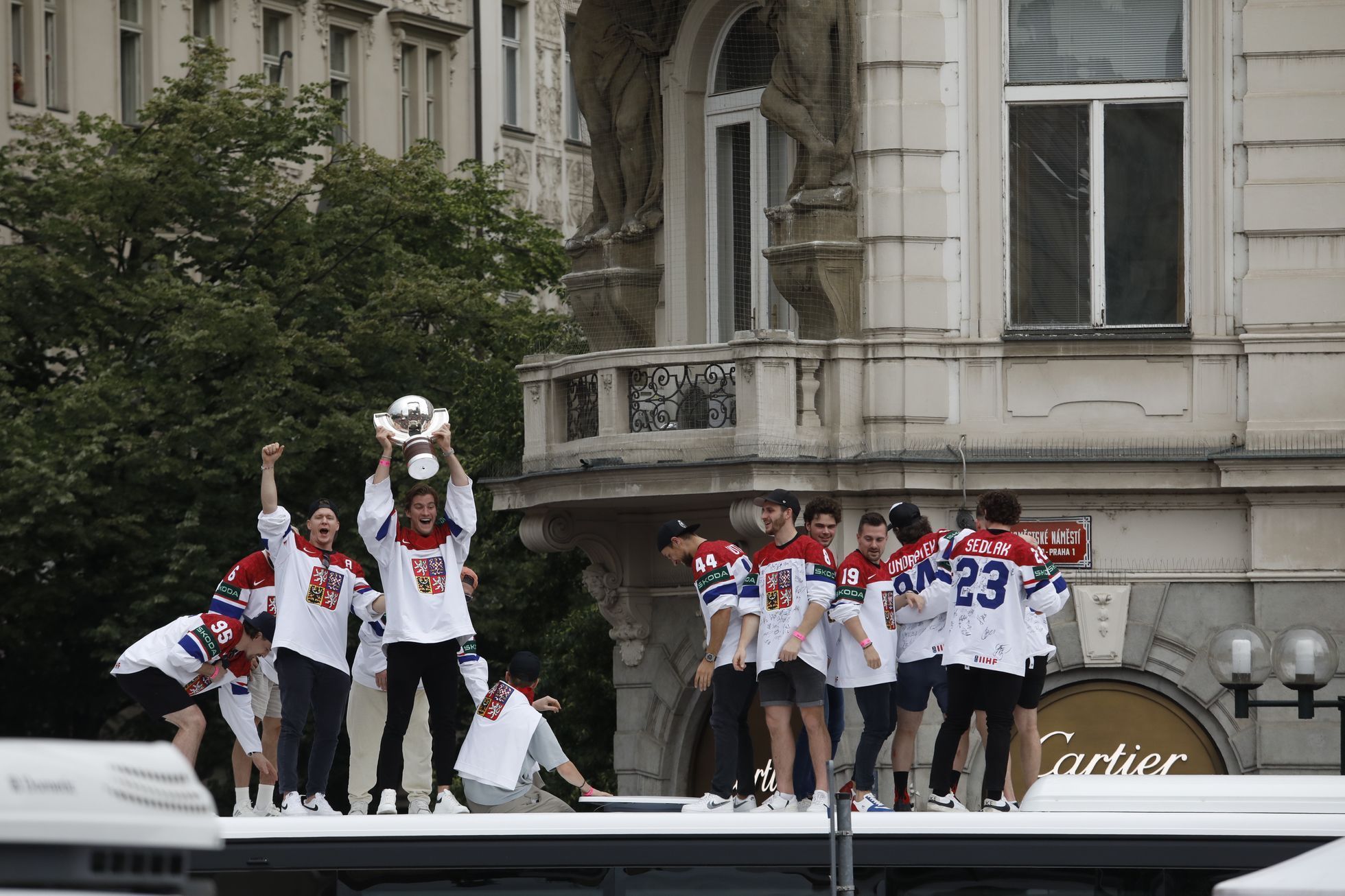 Oslavy titulu hokejových mistrů světa na Staroměstském náměstí