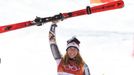 Ester Ledecká v super-G na ZOH 2018