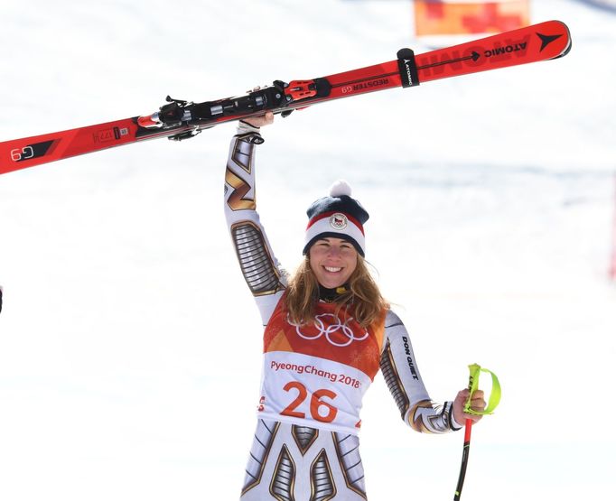 Ester Ledecká v super-G na ZOH 2018