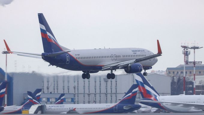 Letadlo ruských aerolinií Aeroflot, ilustrační foto.