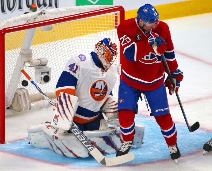 Jiří Sekáč a Jaroslav Halák v NHL 2014-15