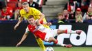 Michal Sadílek v zápase Slavia - Bodö/Glimt v Lize mistrů