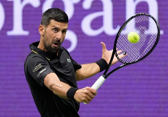 Novak Djokovič v utkání 3. kola US Open 2025