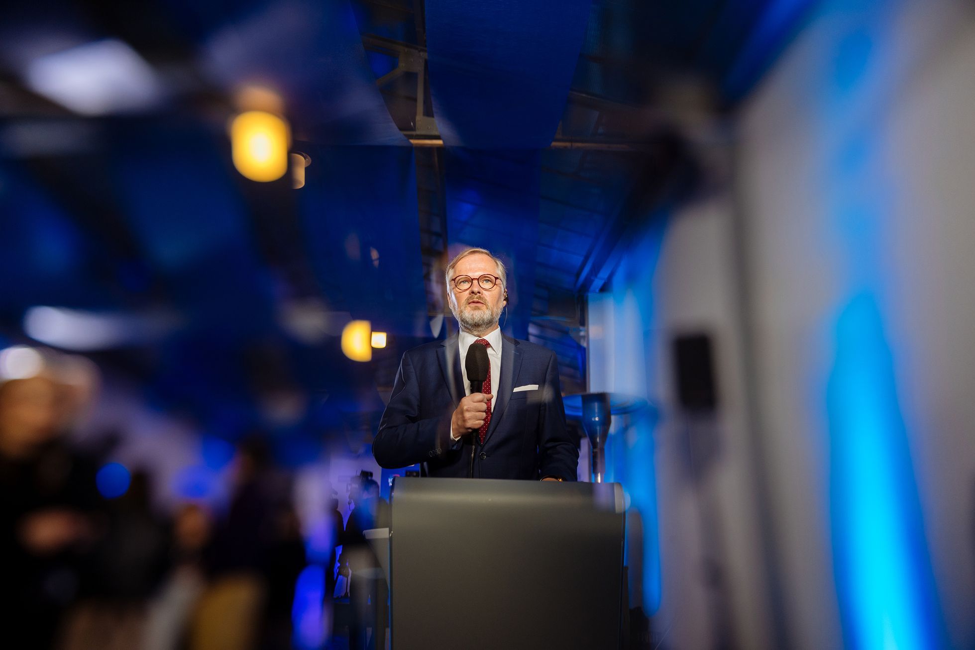 Premiér Petr Fiala, Petr Fiala, Lukáš Bíba, Top foto 2022, Hospodářské noviny, TOP fotografie za rok 2022, Economia, fotograf