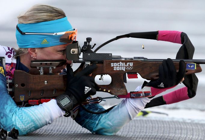 Soči 2014, biatlon, 15 km Ž: Valj Semerenková, Ukrajina