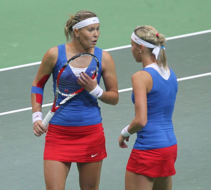 Fed Cup, Česko - Austrálie : Andrea Hlaváčková a Lucie Hradecká