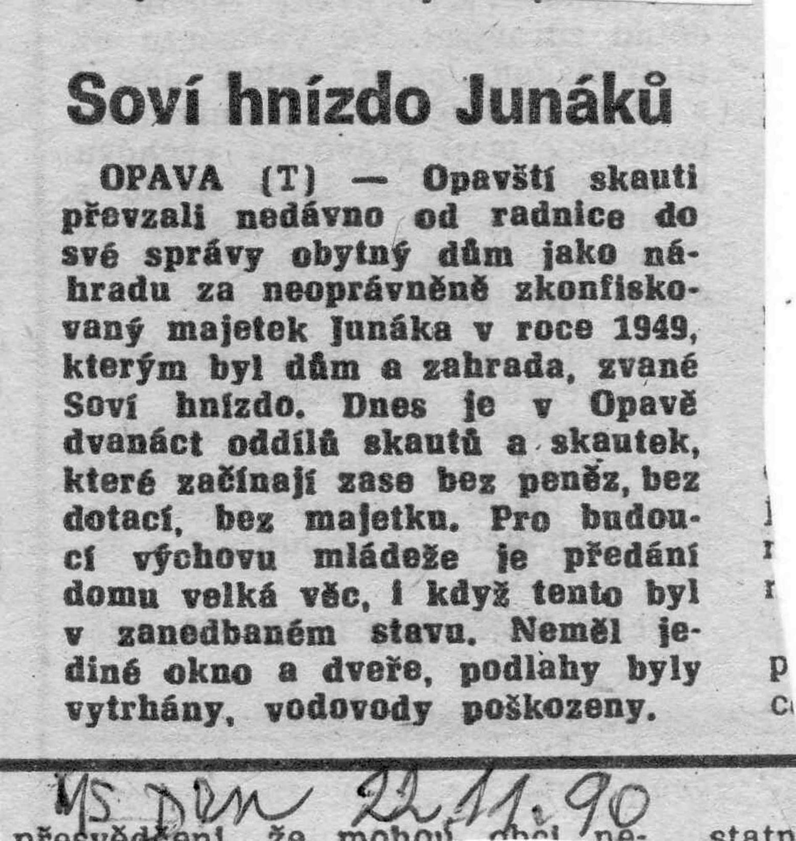 Skauti klubovny