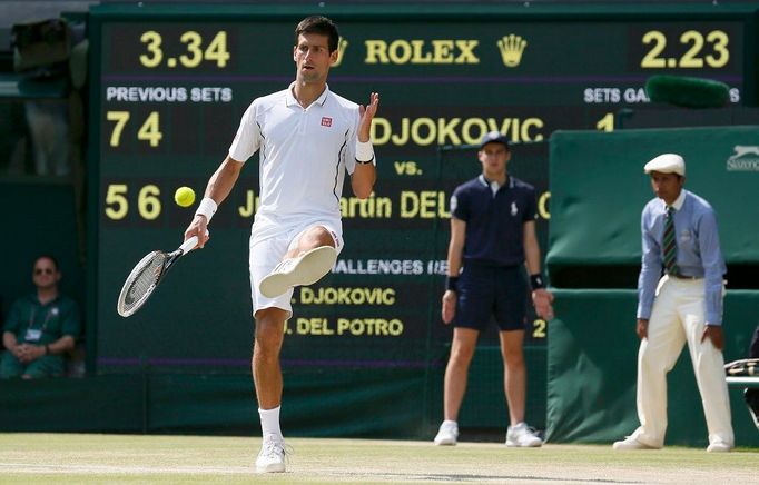 Djokovič vs. Del Potro, semifinále Wimbledonu 2013.