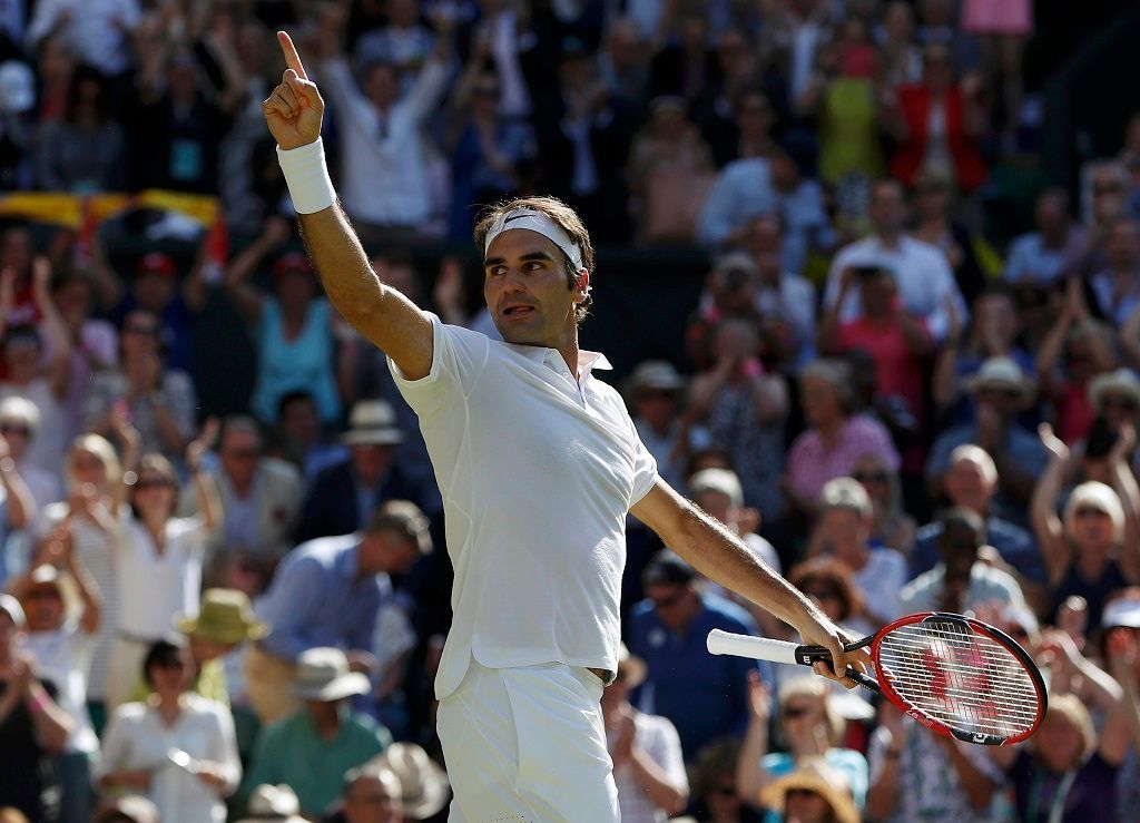 Roger Federer čtvrtfinále Wimbledonu 2016