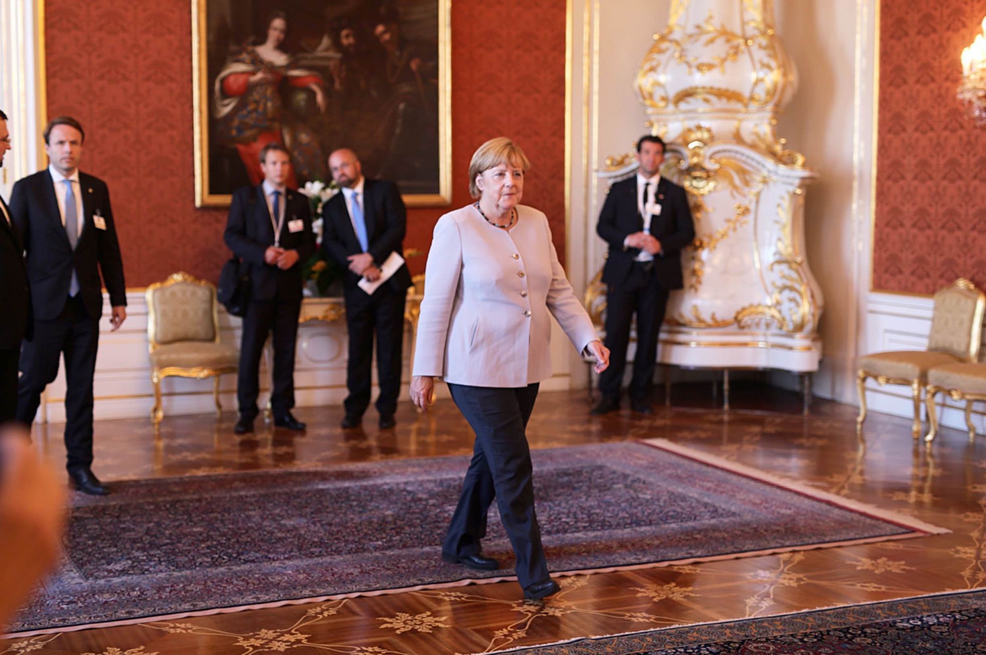 Angela Merkelová na Pražském hradě
