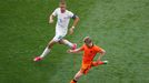 Frenkie de Jong a Tomáš Souček v osmifinále Nizozemsko - Česko na ME 2020