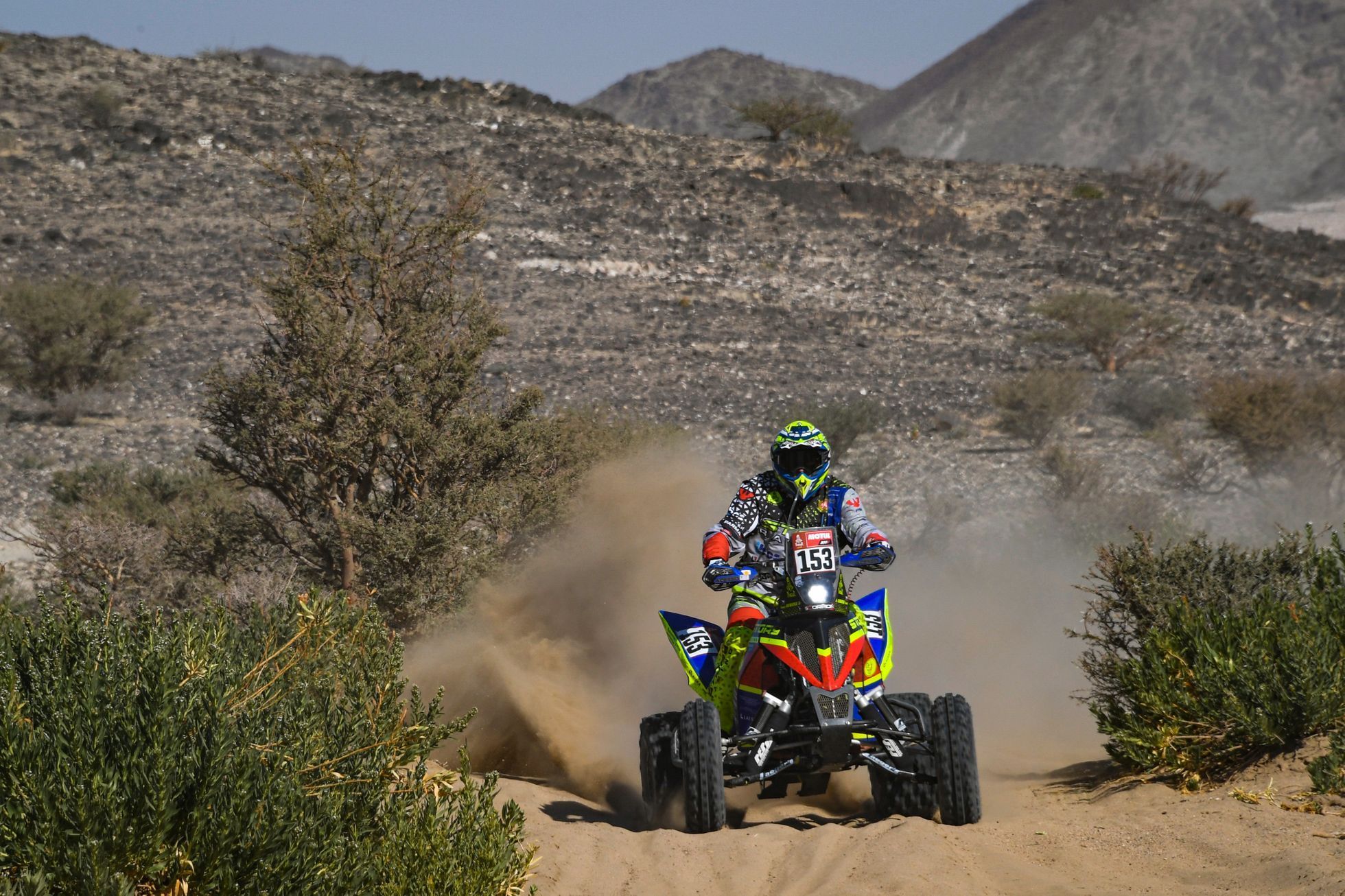 Tomáš Kubiena (Yamaha) v 1. etapě Rallye Dakar 2021