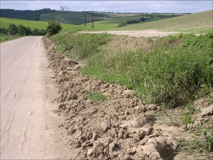 Než přišel déšť, byla půda ještě na poli