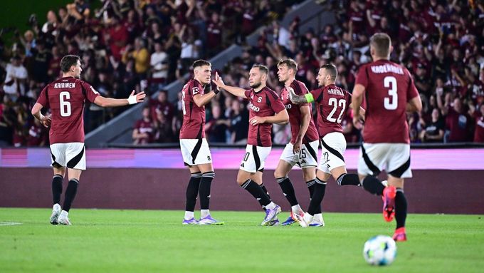 Radost fotbalistů Sparty