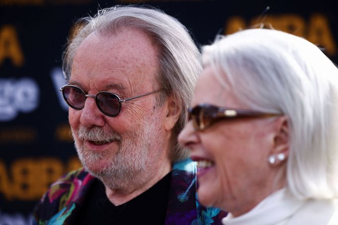 Benny Andersson a Anni-Frid Lyngstadová ze skupiny ABBA na premiéře koncertní show ABBA Voyage v květnu 2022.