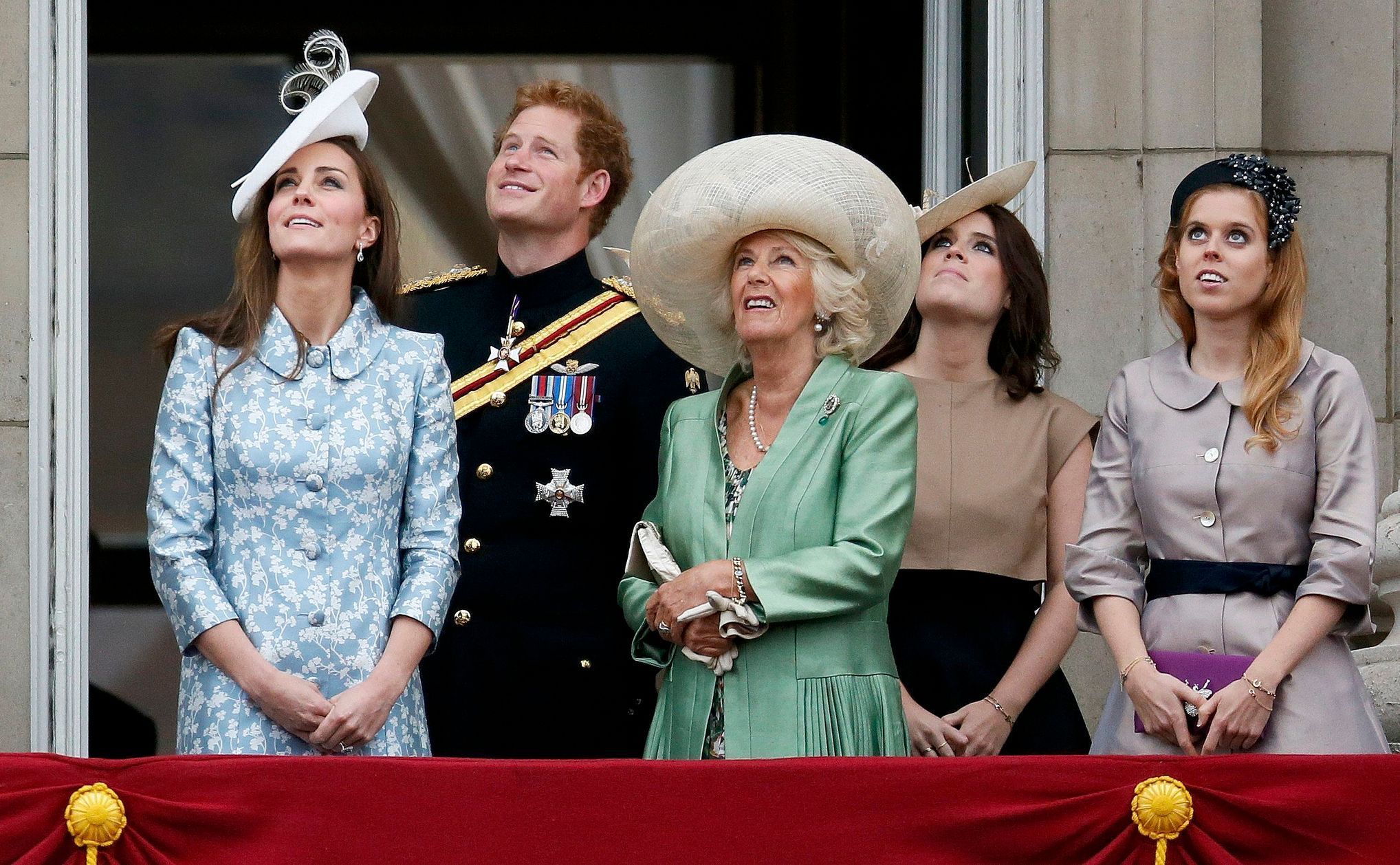 Catherine, Harry, Camilla - Trooping the Colour v Londýně