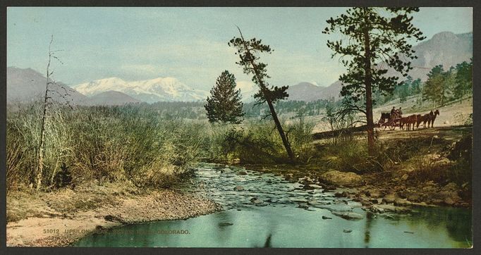 Historické fotky, fotochrom. Colorado krátce po odeznění zlaté horečky 1890-1905.