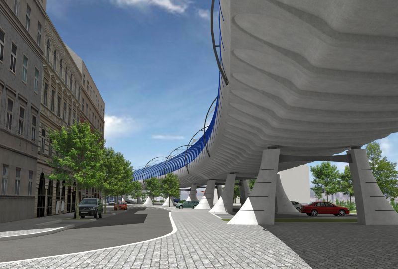 Vizualizace rychlodráhy Praha - Ruzyně - Kladno