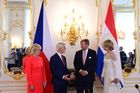 Prezident Pavel s manželkou Evou přivítali na Hradě nizozemský královský pár