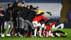 Slávisté slaví postup v odvetě  2. kola Evropské ligy Leicester  - Slavia