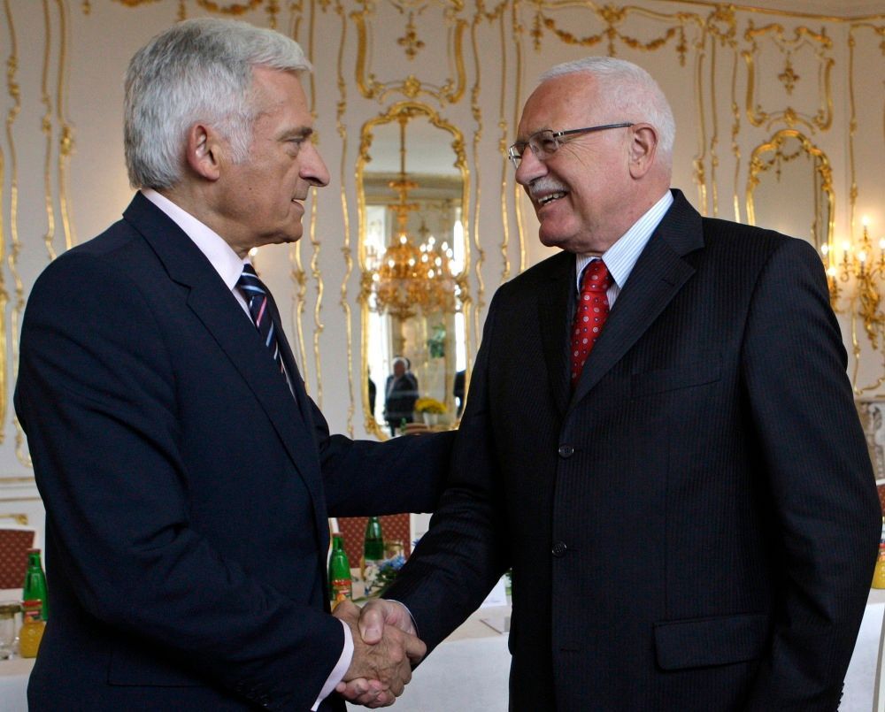 Jerzy Buzek a Václav Klaus v Praze