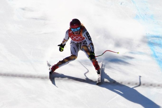 Ester Ledecká v super-G na ZOH 2018