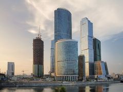 rostoucí čtvrť mrakodrapů Moscow-Siti, Moskva