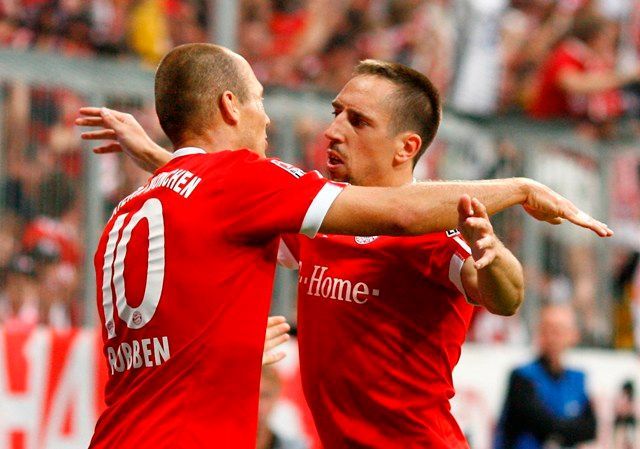 Arjen Robben a Franck Ribéry - Bayern Mnichov