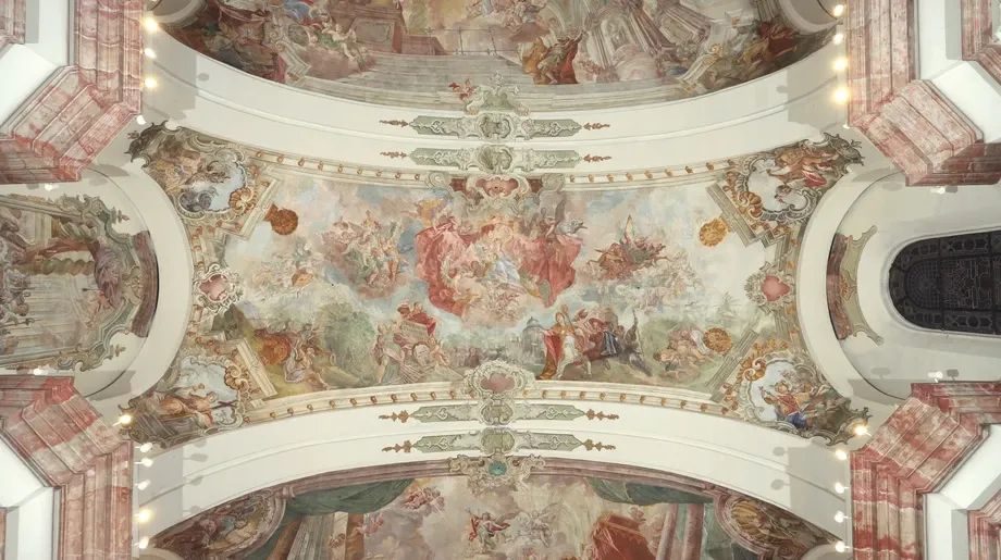 Domažlice, kostel Narození Panny Marie, restaurace, restaurování, freska
