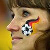 Německá fanynka v zápase Německo - Švédsko na MS 2018