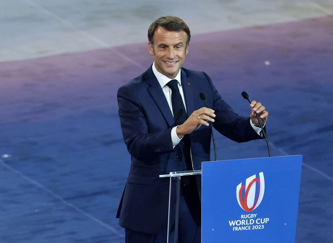 Úvodní ceremoniál MS v ragby 2023 - Emmanuel Macron