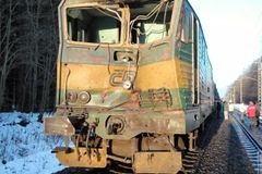 Na Rokycansku se srazil vlak s manipulační lokomotivou