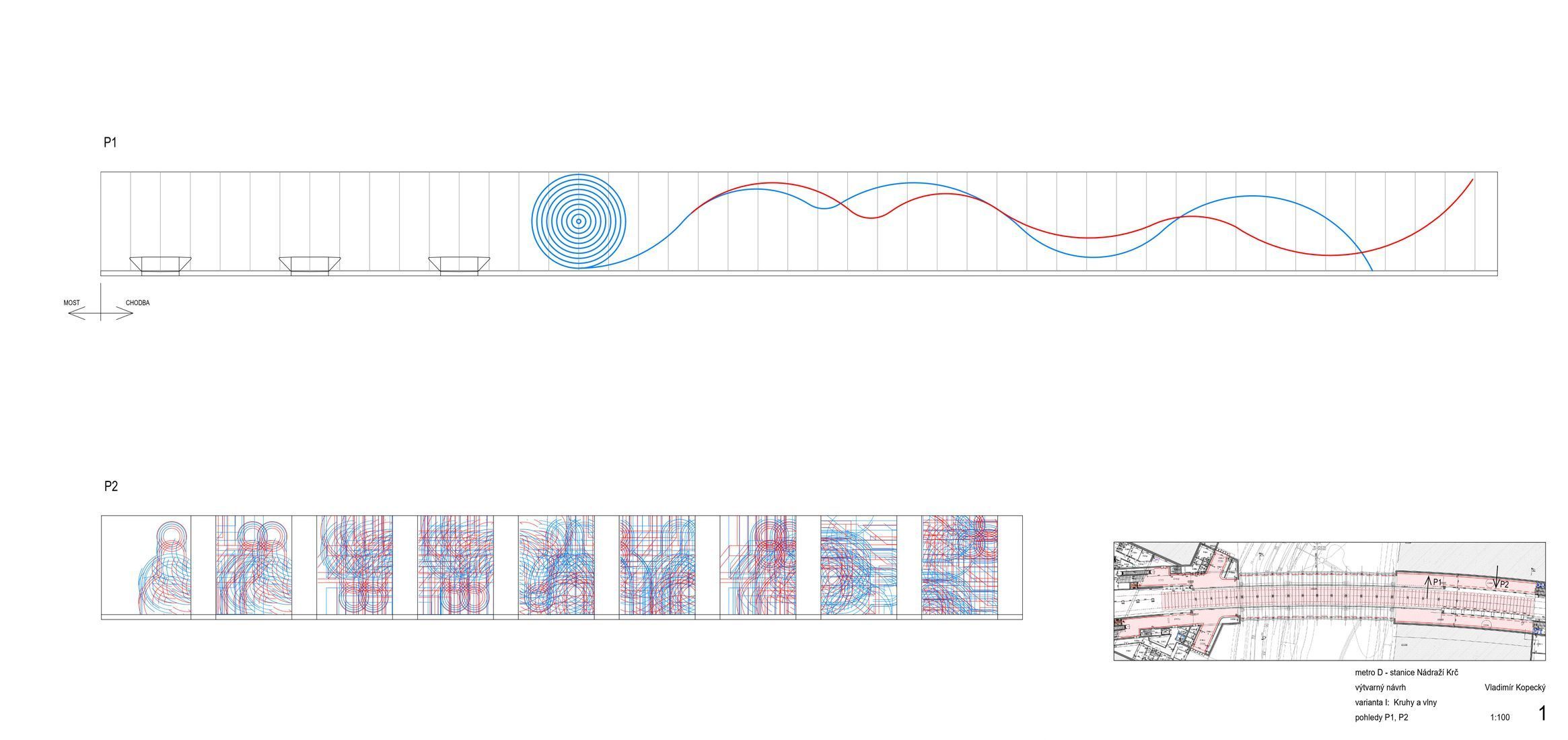 Výtvarná podoba Metro D Vladimír Kopecký Nádraží Krč