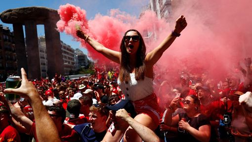 Fanoušci Liverpoolu v ulicích Madridu před finále Ligy mistrů Tottenham - Liverpool