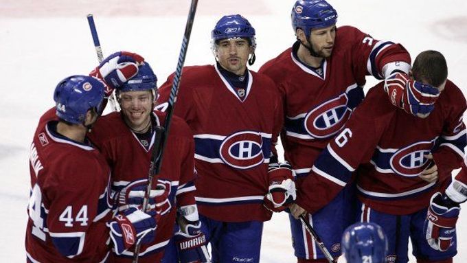 Hokejisté Montrealu se radují z výhry