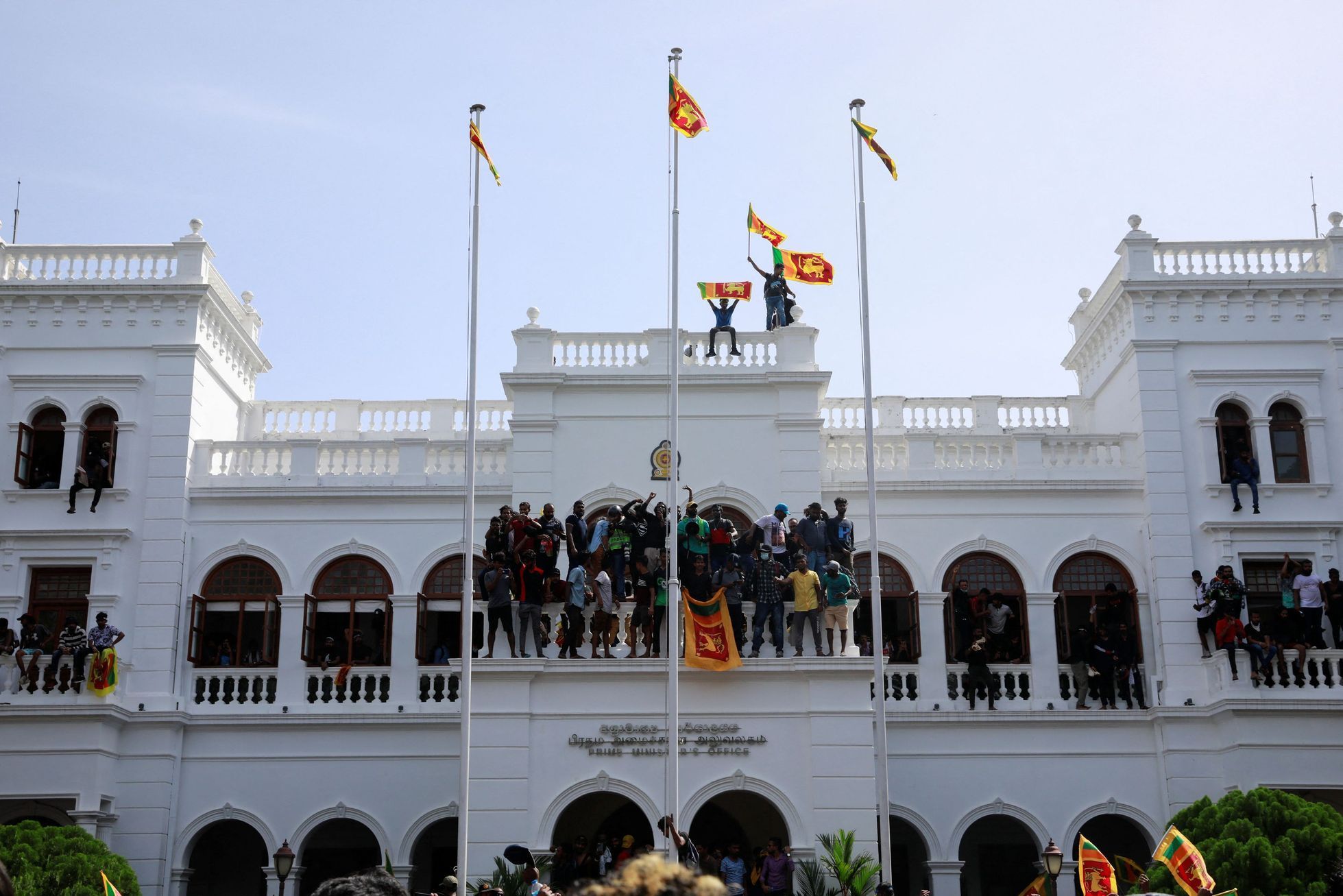 srí lanka protest prezidentský palác